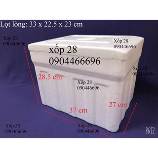 Thùng xốp HS4 17 lít [ khoảng 4 kg ] đựng đá hải sản hoa quả đựng đồ trồng cây nuôi cá [Hộp xốp]