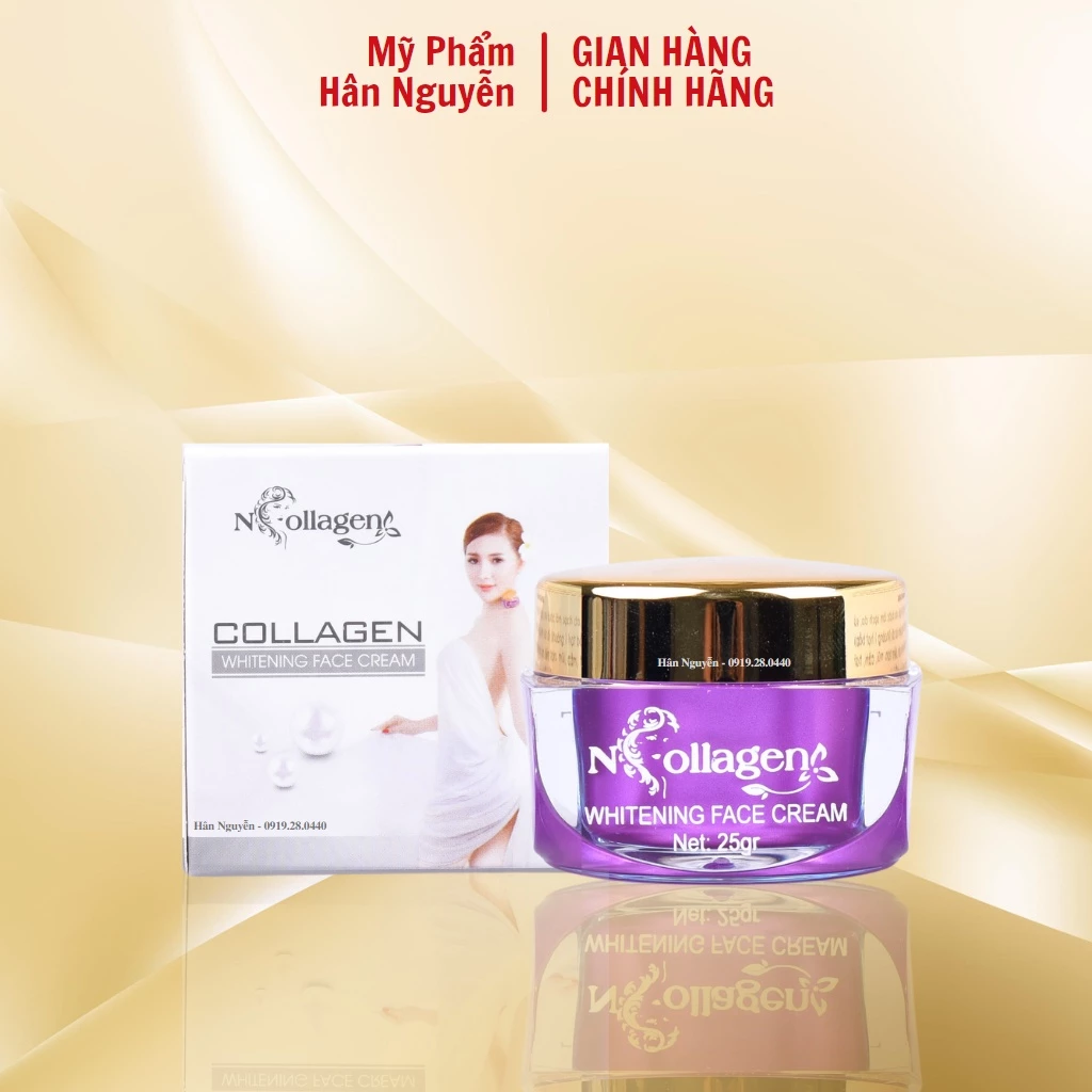 Kem dưỡng ẩm trắng da face tím Ncollagen Hân Nguyễn 25g 8938526572096