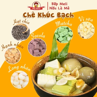 Set Nguyên Liệu Chè Khúc Bạch Long Nhãn, Thạch 3 Vị BẾP LISA NẤU 10-20-30 CHÉN.