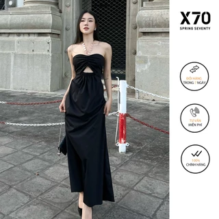 Đầm Váy Nữ Kiểu Dáng Maxi Thiết Kế Cổ Yếm Thời Trang X70 - 00860009
