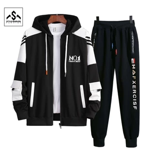 Bộ thể thao nam thu đông STYLE MARVEN áo khoác nhẹ NO.1 kết hợp jogger nỉ bo gấu năng động - SET NAM 90000180