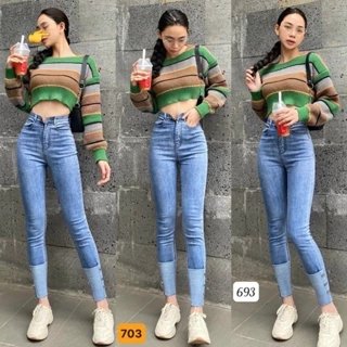 Quần Jean Nữ Lưng Cao ❤️FREESHIP❤️ Quần Bò Nữ Mẫu Mới Ôm Dáng Xinh Xắn Thời Trang Chuẩn Hàng Shop A-T Fashion - QJNU15