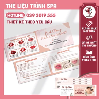 1000 Thẻ Liệu Trình Spa - Có Cán Màng, Cấn Gấp - Thiết Kế Theo Yêu Cầu