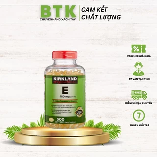 Viên Uống Đẹp Da ,Làm Chậm Lão Hóa,cân Bằng Nội Tiết Vitamin E 400 Iu Kirkland 500 Viên Của Mỹ