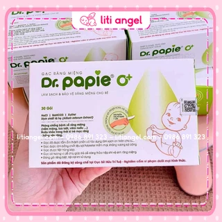 Gạc Rơ Lưỡi Dr Papie vệ sinh răng miệng cho bé - Hộp 30 gói