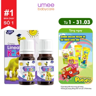 Combo 2 lọ Vitamin lineabon k2 d3 bổ sung k2 d3 mk7 giúp tăng khả năng hấp thu canxi, tăng chiều cao cho trẻ