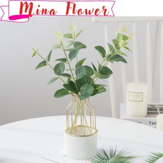 Hoa giả Cành lá táo 22cm nhánh trang trí, Phụ kiện trang trí hoa - Mina Flower