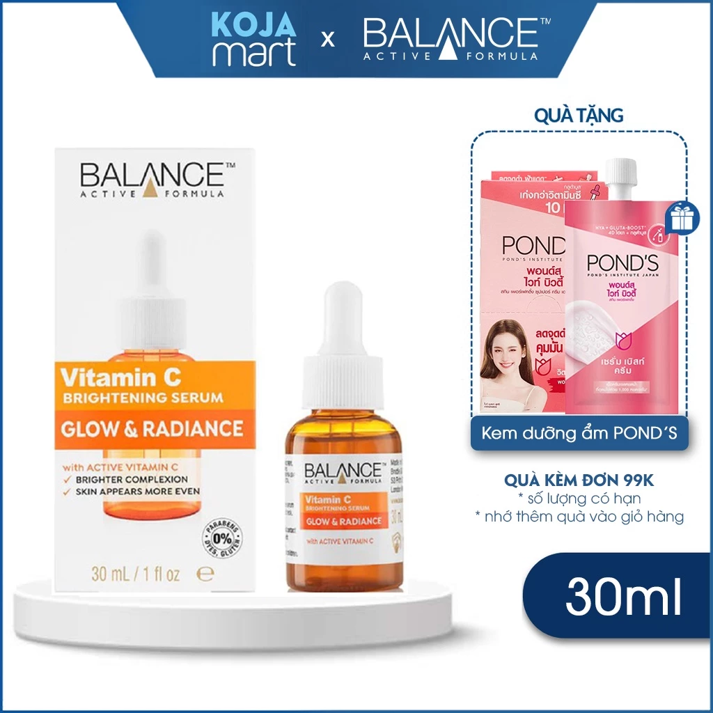 Serum Balance Active Formula Vitamin C Brightening Trắng Da, Mờ Thâm 30ml