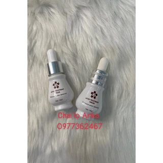 vỏ chai thủy tinh đựng serum, CHAI THỦY TINH BẦU TRẮNG 10ml cao cấp IN SẴN