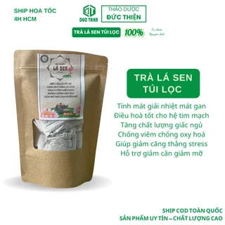 Trà Lá Sen Túi Lọc Đức Thiện (30 Gói) - Hỗ Trợ Giảm Cân, Giảm Mỡ Máu, Gan Nhiễm Mỡ, Ổn Định Huyết Áp, Ngủ Ngon