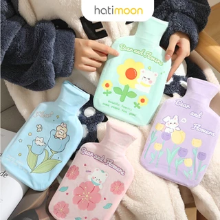 Túi chườm nóng lạnh 1000ml HATIMOON túi chườm đau bụng kinh nguyệt dành cho bạn nữ, túi sưởi ấm