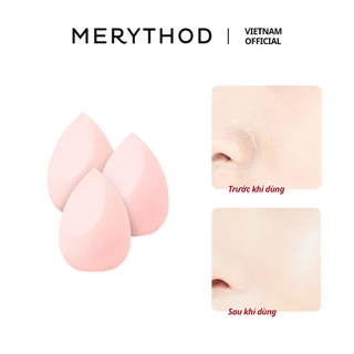 [MERYTHOD] Set 3 bông mút trang điểm tiện dụng Makeup Egg Sponge Puff Set