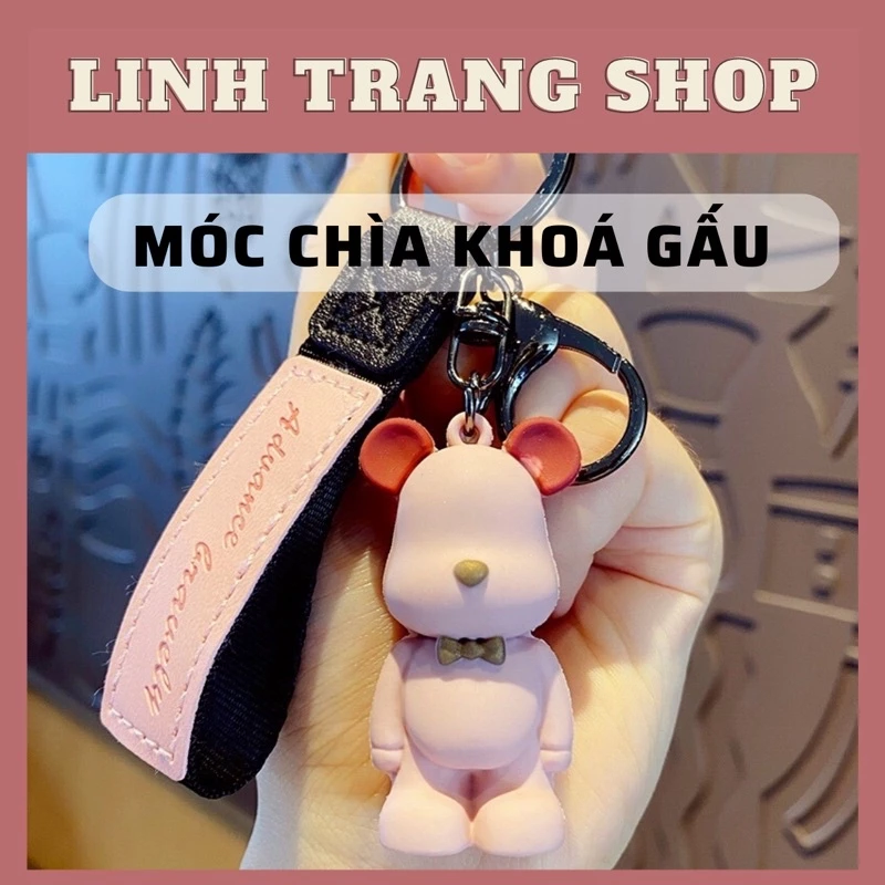 Móc Chìa Khoá Cute Gấu BeaRick, Gấu Dâu , Móc Khoá Keychain Hình Gấu Dễ Thương