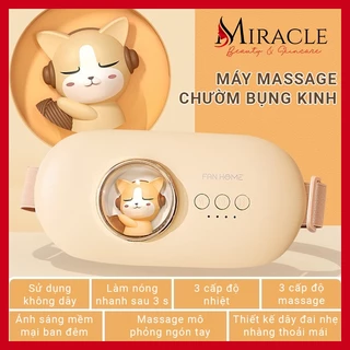 Máy massage chườm bụng kinh FAN HOME - 3 cấp độ nhiệt 3 cấp massage - Giúp giảm đau khi đến kì - Pin 2500 maH độ ồn thấp