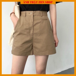 Quần Sooc Nữ, Quần Short Nữ KaKi Lưng Cao Túi Mổ Ulzzang Phong Cách Hàn Quốc Siêu ...