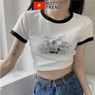 Áo croptop SMOOOH PEONYB body cổ viền HOTTREND