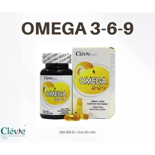 VIÊN UỐNG BỔ SUNG DẦU CÁ Clevie, OMEGA 3-6-9, Hộp 60 viên