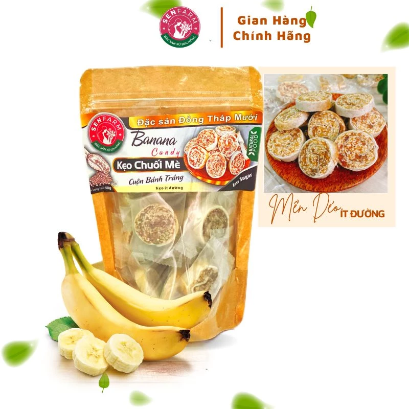 Kẹo Chuối Mè Trắng Senfarm Ít Đường