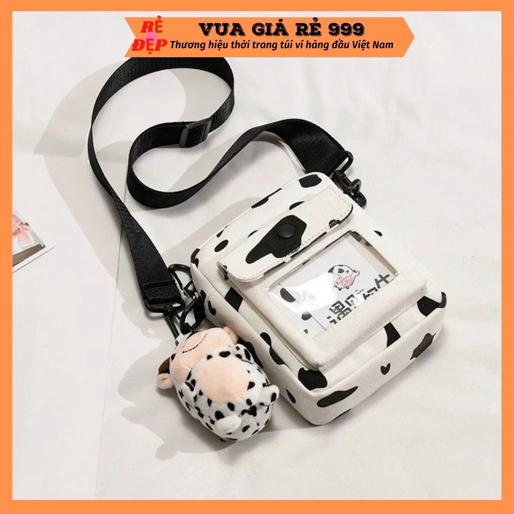 Túi vải canvas bò sữa nữ đẹp đi chơi giá rẻ phong cách Hàn Quốc TX734 (Không móc khóa)