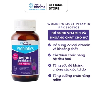 Vitamin Tổng Hợp Cho Nữ Women's Multivitamin With Probiotics Henry Blooms (30 Viên/Hộp)