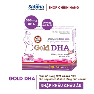 Gold DHA  cho bà bầu và sau sinh- Thực phẩm bảo vệ sức khỏe Cho Bà Bầu 845mg  Olimp Labs