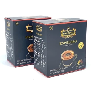 Combo 2 Hộp Cà Phê Hoà Tan Đen Espresso -  Hộp 100 Gói * 2.5g