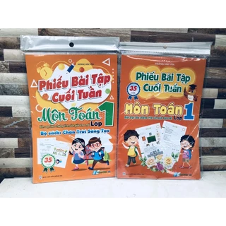 phiếu bài tập môn toán, tiếng việt lớp 1 chân trời sáng tạo (vppHunghuy)