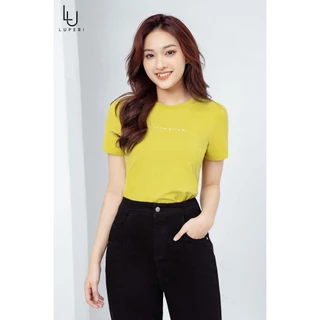 Áo Thun Nữ Tay Ngắn Dáng Regular Chất Liệu Cotton LUPERI LFAP894 Co Giãn, Kháng Khuẩn, Thoáng Mát Cho Nữ