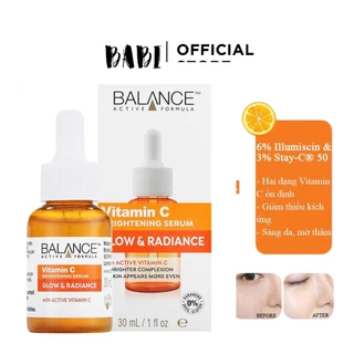 Serum Dưỡng Sáng Da, Mờ Thâm Balance Active Formula Vitamin C Brightening Serum Glow & Radiance 30ml