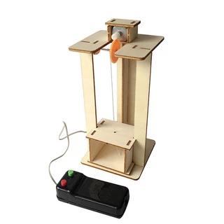 Đồ chơi trẻ em S14 STEM (STEAM) mô hình lắp ghép thang máy bằng gỗ, Bộ Lắp Ghép Thang Máy Bằng Gỗ