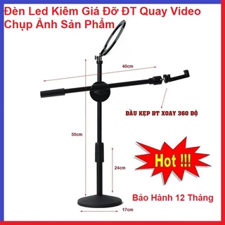 Đèn Chụp Ảnh Livestream, Kiêm Giá Đỡ Điện Thoại, Quay Topshot, Quay Video Từ Trên Xuống - Có Đèn Led Trợ Sáng - Review