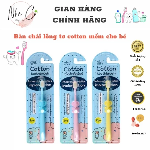 Bàn chải lông tơ cotton mềm cho bé