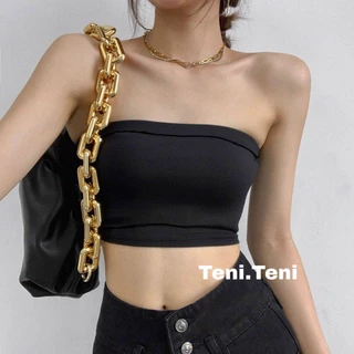 Áo ống cúp ngực áo quây ngắn croptop màu trơn basic thun co giãn BS58