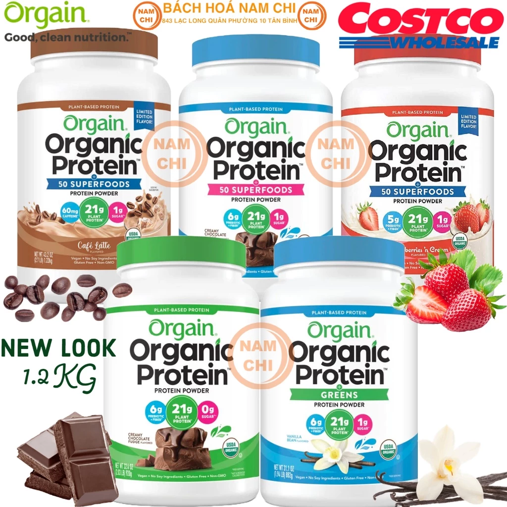 [MẪU MỚI 1.22kg] [SUPERFOODS] Bột Đạm Thực Vật Hữu Cơ ORGAIN Organic Protein & 50 Superfoods Protein - HÀNG MỸ
