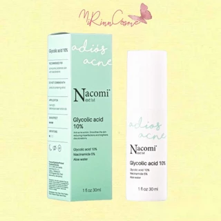 Serum Nacomi Glycolic Acid 10% làm sạch sâu lỗ chân lông, giảm dầu, ngừa mụn hiệu quả 30ml