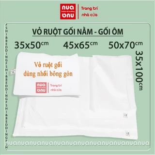 Vỏ ruột gối nằm có khoá kéo dùng nhồi bông gòn vỏ ruột gối ôm dồn gòn bảo vệ sức khoẻ