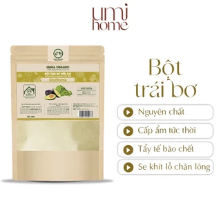 Bột Trái Bơ hữu cơ UMIHOME nguyên chất 40g bột đắp mặt nạ trắng da mờ thâm nám, chống lão hóa và giảm nếp nhăn