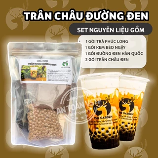 [7-8 LY] Set Trà Sữa Tự Pha Trân Châu Đường Đen, Nguyên Liệu Làm Trà Sữa ngon sạch-STC