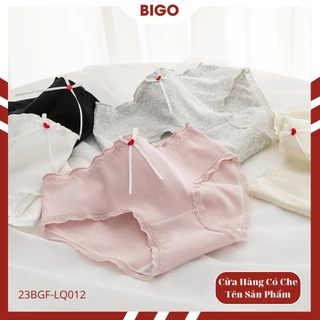 [ Quần Lót Nữ❤️ ] Quần Lót cotton Nữ Kháng Khuẩn, siêu gợi cảm BIGO 23BGF-LQ012