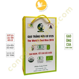 Gạo Ông Cua ST25 hữu cơ - Hộp 2kg