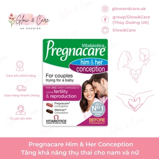 (Bill Anh) Vitabiotics Pregnacare Him & Her Conception - vitamin tăng khả năng thụ thai cho nam và nữ 60 viên