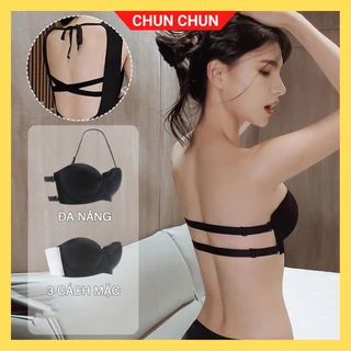 Áo Cup Ngực Có Gọng Không Dây Hở Lưng CHUNCHUN M77, Áo Lót Nâng Ngực Đệm Kép Đa Năng