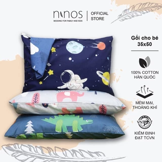 Vỏ gối nằm trẻ em vải cotton Ninos 35x50 cm, áo gối cho bé thoáng mát mềm mại