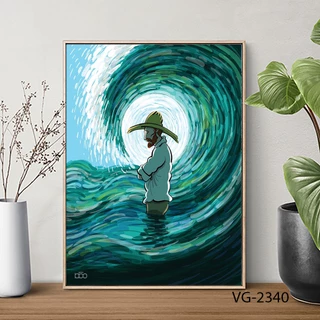 Tranh canvas treo tường chủ đề tranh Vangogh đặc sắc dùng đecor nhà cửa (kích thước 40x60cm)