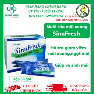 Muối Rửa Mũi Xoang - Sinufresh Của Cát Linh  - Vệ Sinh Mũi, Giảm Ngạt Mũi_Hộp 50 Gói