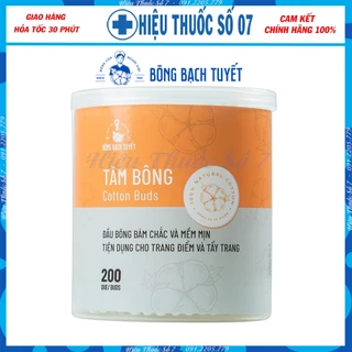 Tăm bông Cotton Buds Bạch Tuyết tiện dụng cho trang điểm, tẩy trang (200 que)