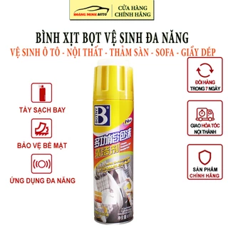 Chai Xịt Bọt Vệ Sinh đa năng nội thất, ghế da, giầy dép, trần nỉ ghế ô tô BOTNY 650ml