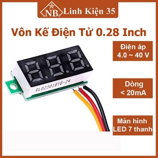 Vôn kế điện tử 0.28 Inch0-100VDC