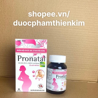 Viên uống bổ bầu PRONATAL bổ sung DHA, vitamin thiết yếu cho mẹ bầu- Hộp 30 viên