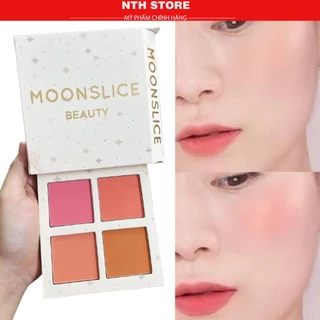 Bảng Phấn Má MoonSlice Beauty Blushing Moon 4 ô tone hồng, cam siêu xinh